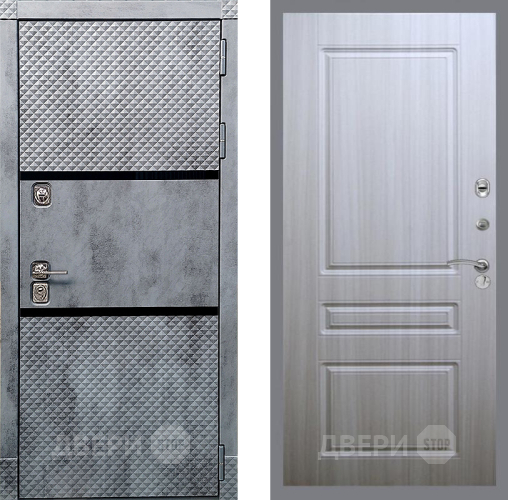 Входная металлическая Дверь Рекс (REX) 15 Бетон Темный FL-243 Сандал белый в Электроуглях