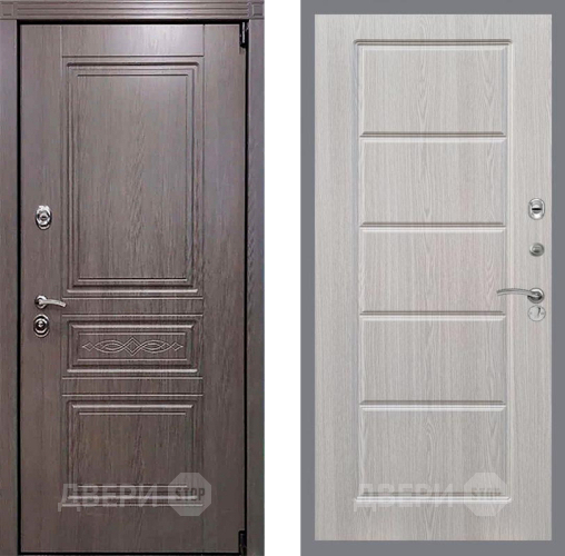 Входная металлическая Дверь Рекс (REX) Премиум-S FL-39 Беленый дуб в Электроуглях