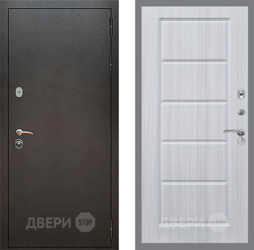 Входная металлическая Дверь Рекс (REX) 5 Серебро Антик FL-39 Сандал белый в Электроуглях