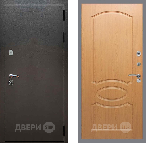 Входная металлическая Дверь Рекс (REX) 5 Серебро Антик FL-128 Дуб в Электроуглях