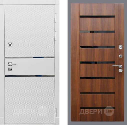 Дверь Рекс (REX) 15 Силк Сноу СБ-14 стекло черное Орех бренди в Электроуглях