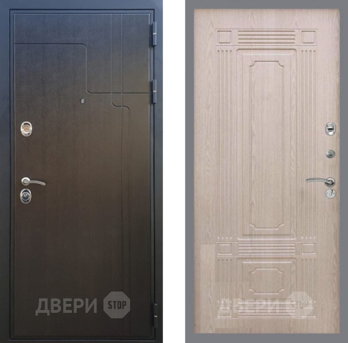 Входная металлическая Дверь Рекс (REX) Премиум-246 FL-2 Беленый дуб в Электроуглях