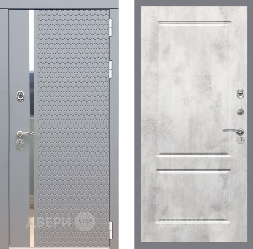 Входная металлическая Дверь Рекс (REX) 24 FL-117 Бетон светлый в Электроуглях