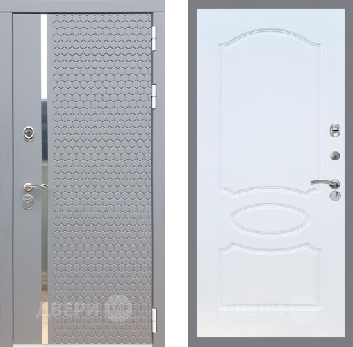 Входная металлическая Дверь Рекс (REX) 24 FL-128 Белый ясень в Электроуглях