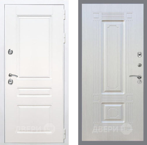 Входная металлическая Дверь Рекс (REX) Премиум-н Силк Сноу FL-2 Лиственница беж в Электроуглях