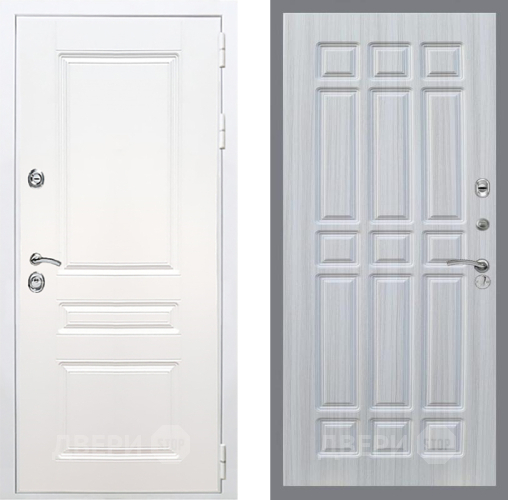 Входная металлическая Дверь Рекс (REX) Премиум-н Силк Сноу FL-33 Сандал белый в Электроуглях