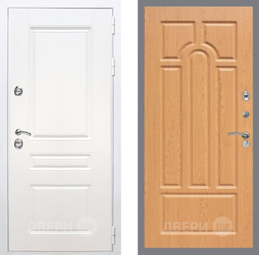 Входная металлическая Дверь Рекс (REX) Премиум-н Силк Сноу FL-58 Дуб в Электроуглях