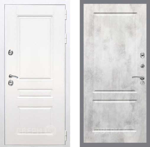 Входная металлическая Дверь Рекс (REX) Премиум-н Силк Сноу FL-117 Бетон светлый в Электроуглях