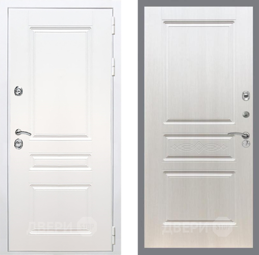 Входная металлическая Дверь Рекс (REX) Премиум-н Силк Сноу FL-243 Лиственница беж в Электроуглях