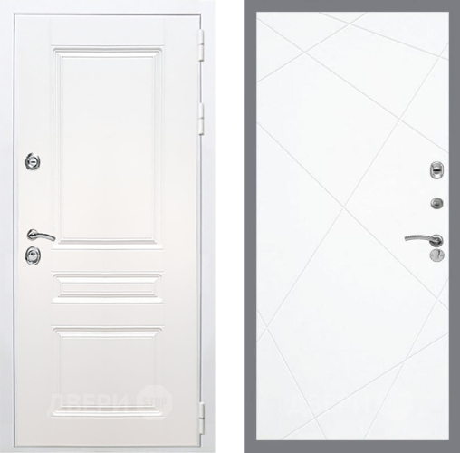 Входная металлическая Дверь Рекс (REX) Премиум-н Силк Сноу FL-291 Силк Сноу в Электроуглях