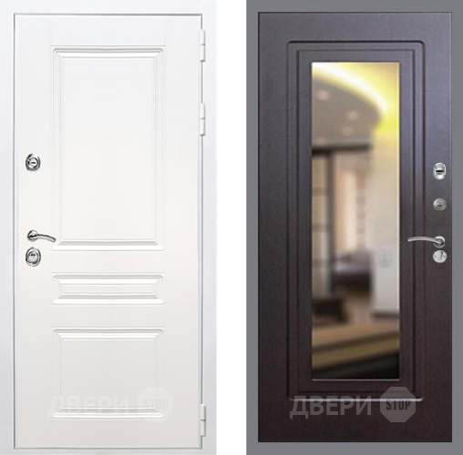 Входная металлическая Дверь Рекс (REX) Премиум-н Силк Сноу FLZ-120 Венге в Электроуглях