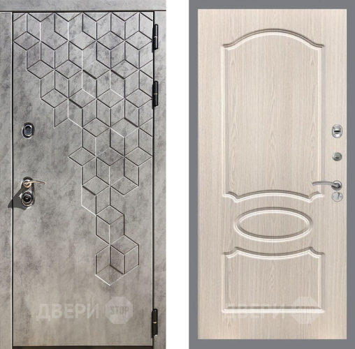 Входная металлическая Дверь Рекс (REX) 23 FL-128 Беленый дуб в Электроуглях