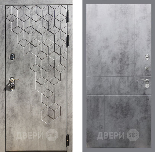 Входная металлическая Дверь Рекс (REX) 23 FL-290 Бетон темный в Электроуглях