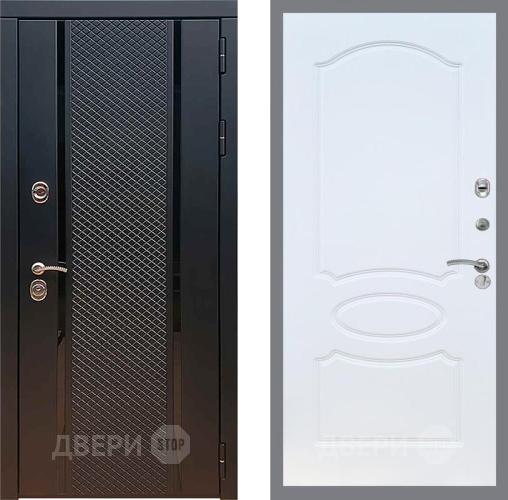 Входная металлическая Дверь Рекс (REX) 25 FL-128 Белый ясень в Электроуглях