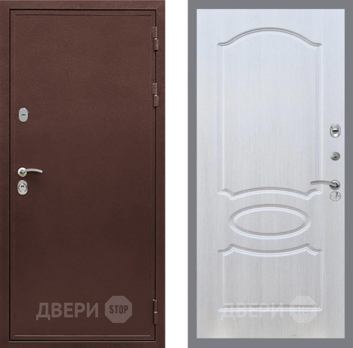 Входная металлическая Дверь Рекс (REX) 5 металл 3 мм FL-128 Лиственница беж в Электроуглях