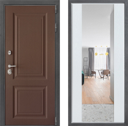 Дверь Дверной континент ДК-3/729 ФЛЗ-1 Зеркало Белое дерево 860х2050 мм