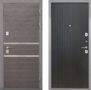 Дверь Интекрон (INTECRON) Неаполь ФЛ-295 Лофт черный 960х2050 мм