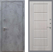 Дверь Рекс (REX) 13 Бетон Темный FL-39 Беленый дуб